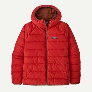 Red Patagonia Cotton Down Jacket